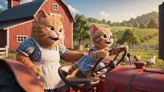 First Tractor Ride with Mama Cat 🌻  Heartwarming