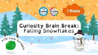Падающие снежинки | Scribbles Crew: развивающая игра для детей | Успокаивающий, захватывающий, ос...