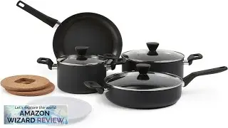 Amazon Basics 10 -Piece Hard Anodized Non-stick Stackable Cookware Pots Review