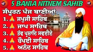ਸੰਪੂਰਨ ਪੰਜ ਬਾਣੀਆਂ ਦਾ ਪਾਠ / Nitnem Sahib / ਨਿਤਨੇਮ ਸਾਹਿਬ / ਨਿਤਨੇਮ ਪੰਜ ਬਾਣੀਆਂ ਦਾ / Panj Bania da Nitnem