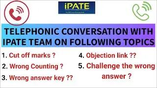 iPATE 1.0 Wrong Answer Challenge Link & Objection link |Conversation with ipate team | Cut off ipate