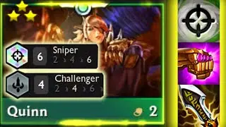 Nuclear Quinn 3 Star ⭐⭐⭐ 6 Sniper 4 Challenger | TFT Set 6.5