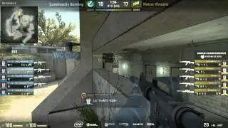 GuardiaN 2nd TRIPLE BOOST on overpass - NAVI vs Luminosity Gaming CS:GO IEM Katowice 2016 Semifinal
