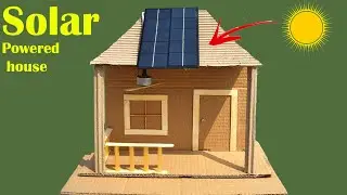 Solar Energy Working model for science project - solar powered house 🏠 from cardboard