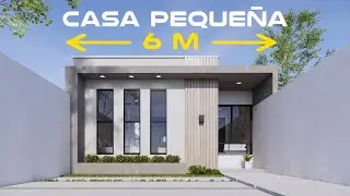 La Solución para Terrenos Angostos: Casa de 6 m con 3 Recámaras 🏠✅