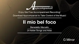 Il mio bel Foco Piano Accompaniment | 24 Italian Songs | G Minor