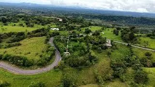 Mirador de cuesta de piedra via volcán asi se ve  desde el aire.