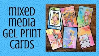 Mixed Media Gel Print Cards