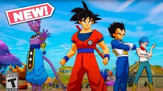 FORTNITE x DRAGONBALL OFFICIAL Gameplay Reveal - NEW DBZ Skins & Cosmetics Showcase