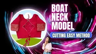 ✂️Boat neck model cutting easy method 🔥😍