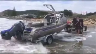 Profile Boats 545C Beach Launching Retrieval Waimarama NZ