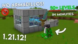 NEW UPDATED XP FARM in Minecraft Bedrock 1.21.12 (Without Armadillos)