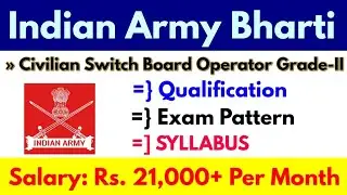 Indian Army Technical Recruitment 2022 | CSBO Recruitment | Indian Army Bharti 2022