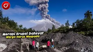 MENCEKAM!! GUNUNG MERAPI ERUPSI DAHSYAT HARI INI 8 JANUARI  2022, WARGA DIHIMBAU MENJAUH