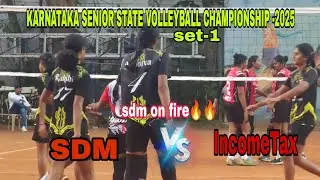 Day 1 | Income tax vs SDM | set-1 |Women| Karnataka state volleyball championship 2025