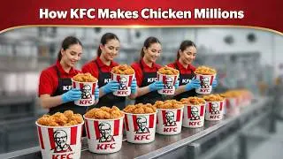 Секрет KFC в производстве МИЛЛИОНОВ хрустящих кусочков курицы ежедневно.