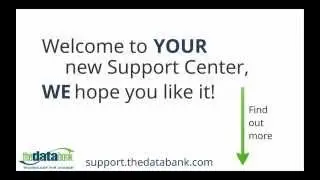 Welcome to the new Support Center from thedatabank