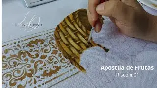 Aprenda a Pintar Cesta e Folhas de Uvas. Luciana Dalponte