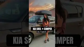 How I turned my Kia Soul into a camper in 7 days! 🚙✨ #carcamping #vanlife #lifeontheroad