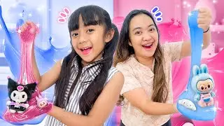 SAMANTHA VS MAMA BIKIN SLIME BANYAK WARNA !! SIAPA YANG LEBIH BAGUS ?? KOMPILASI 1 JAM BUAT SLIME
