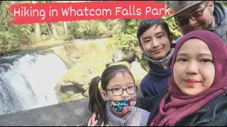 Hiking in Whatcom Falls Park, Bellingham Washington USA.