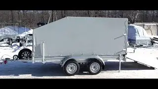 Прицеп для перевозки квадроцикла. Двухосный прицеп МЗСА 817732. ЕВРО тент. ЦЛП АРИВА
