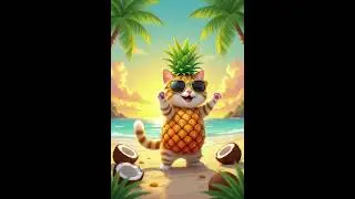 pineapple cat dancing Animation#AnimatedVide #HindiStory #Motivational #Fun Video #Cartoon #Creative