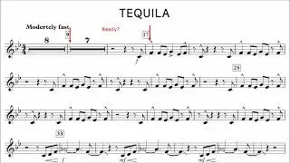 Horn Play-Along - Tequila - with sheet music