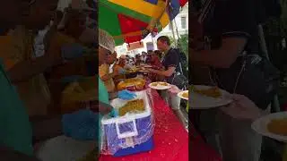 Free Delicious Vegan Feast at Hare Krishna Festival in New York City / ISKCON #shorts