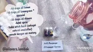 DIY All Purpose Cleaner by Essential Oil Youngliving / spray pembersih