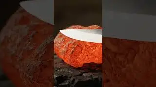 🔥 Cutting a Glowing Lava Rock with Knife | Ultra Realistic #ASMR #LavaRockCutting #UltraRealistic #C
