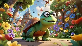 Six Tiny Turtles Tiptoe Slow | Gentle Nature Song for Kids | Nursery Rhymes and Learning Songs