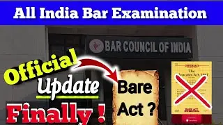 Finally! BCI said Which Bare Acts? | AIBE Exam Official Update