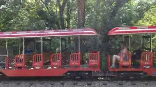 C. P. Huntington miniature train running at O J Watson Park in Wichita, Kansas. 