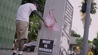 Rob Banks Uses Vegan Street Art to Force us to Face the Truth