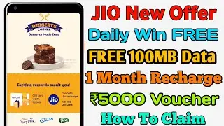 Jio New Offer Watch Play Win FREE 100MB Data 1 Month Recharge 5000 Voucher Today Answer How To Claim