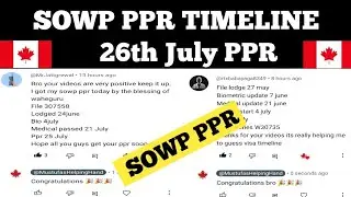 🇨🇦26th July latest SOWP PPR TIMELINE//SOWP//spouse open work permit canada ppr timeline#sowpppr#SOWP