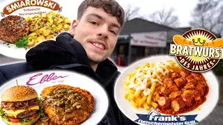 Ich TESTE 1 TAG METZGER-IMBISSE mit den BESTEN BEWERTUNGEN (Die beste 🍟 Currywurst meines Lebens)
