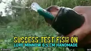 SUKSES TEST LURE MINNOW HANDMADE / Success Test fish on #Shorts
