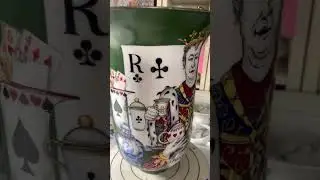 Discover the exquisite allure of our AUTHENTIC HAND-PAINTED LARGE PORCELAIN VASE &ldquo;POKER&rdquo;