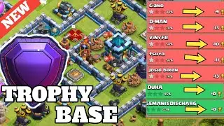 TH13 LEGEND LEAGUE TROPHY BASE WITH REPLAYS | TH13 BEST ANTI 2 STAR LEGEND BASE - MD CLASH OF CLANS