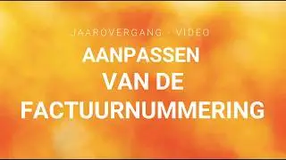 FysioOne Jaarovergang - Aanpassen van de factuurnummering
