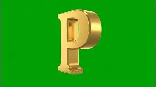 P Letter Green Screen Overlay | P Alphabet Green Screen