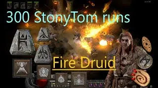 300 Stony Tomb runs - FIRE DRUID! - Diablo 2 Resurrected