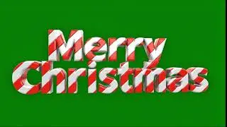 Merry Christmas Candy Cane Text Animation &ndash; Rotating Holiday Loop 05