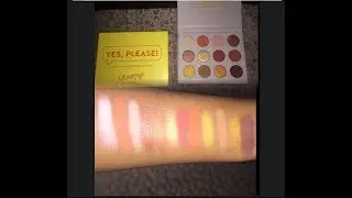 COLOURPOP YES PLEASE EYESHADOW PALETTE SWATCHES