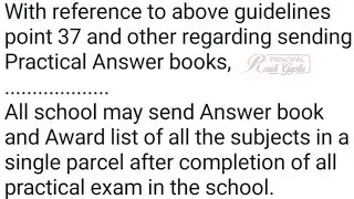 Important Message by CBSE RO Chandigarh for Sending Answer Sheets and Award Lists of Practical Exams