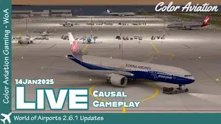 World of Airports WoA 2.6.1 Causal Color Aviation Gameplay Live 20250114