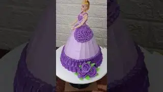 Barbie doll cake design decoration video #youtubeshorts #shorts #trending #barbiedollcake