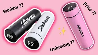 UNBOXING | Customize With Your Name Smart LED Temperature Water Bottle | Art Creek
